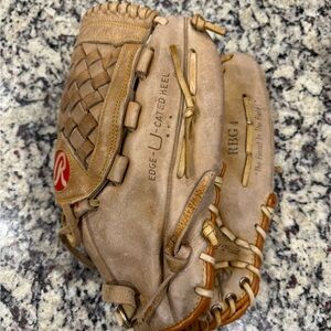 Rawlings Brown Baseball Glove with Red Logo RBG4 Fastback